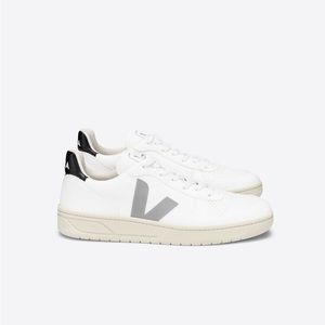 Veja B-10 Vegan White Oxford Grey Black, New, Never worn, size EUR 39 US 8